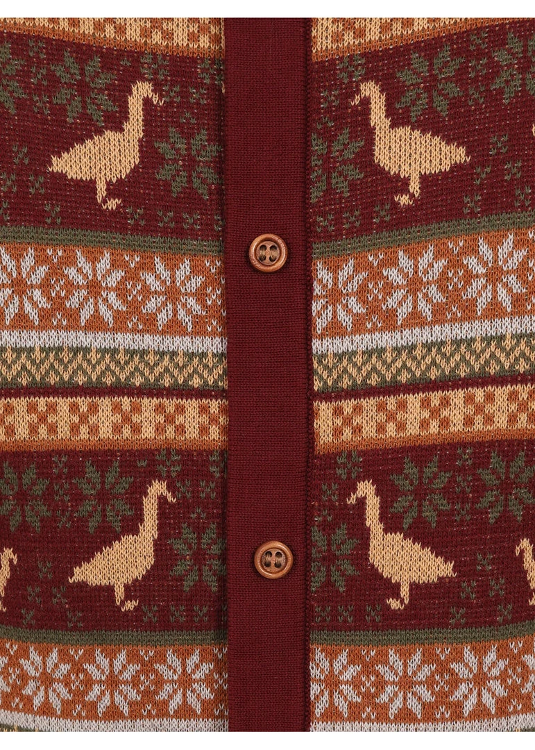 Bright & Beautiful Bella Duck Fair Isle 60's Jumper Brown
