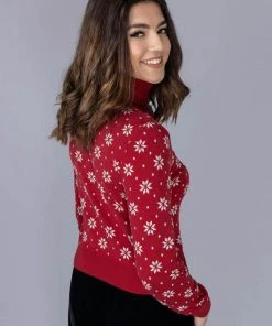 New In Bright & Beautiful Dylan Fair Isle 60's Jumper Red