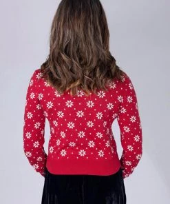 New In Bright & Beautiful Dylan Fair Isle 60's Jumper Red