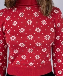 New In Bright & Beautiful Dylan Fair Isle 60's Jumper Red