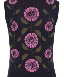 Bright & Beautiful Zora Groovy Floral 60's Jumper In Multi