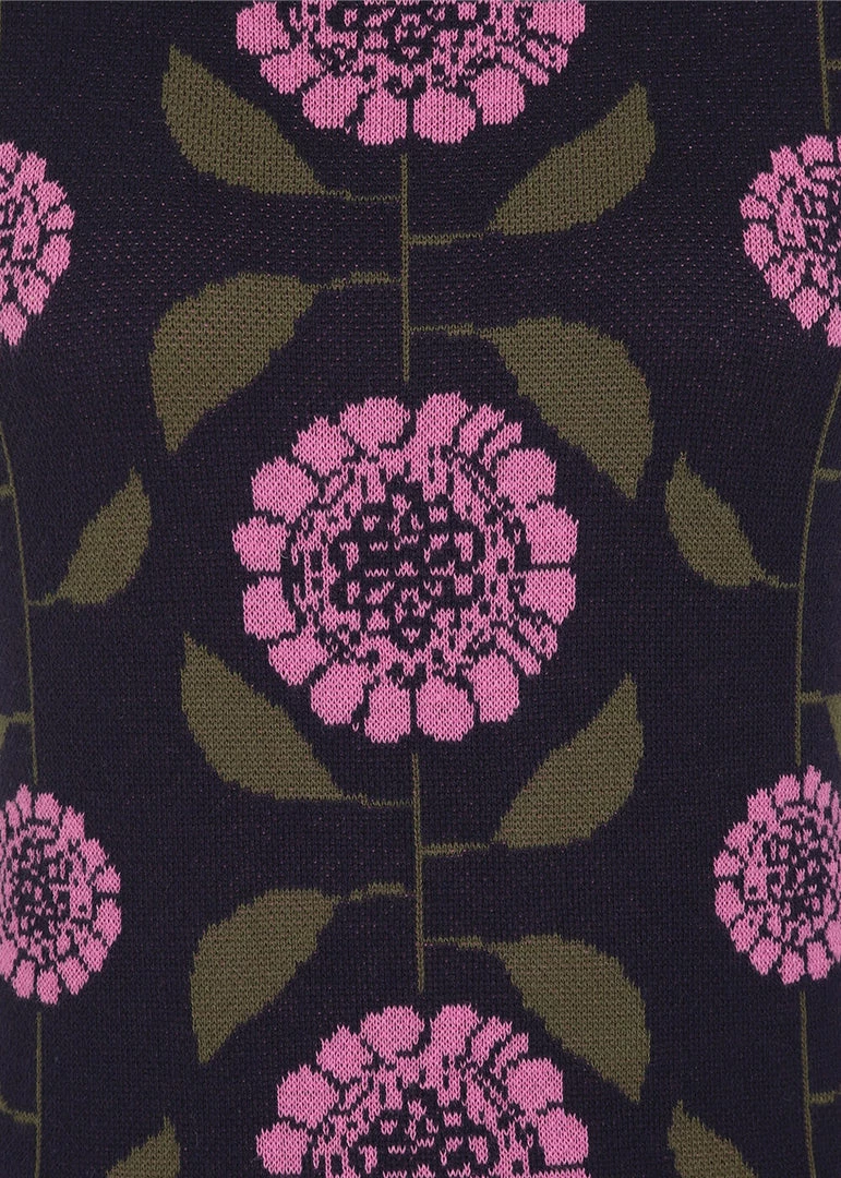 Bright & Beautiful Zora Groovy Floral 60's Jumper In Multi