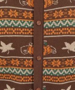 Bright & Beautiful Bella Pumpkin Fair Isle 60's Jumper Brown New In