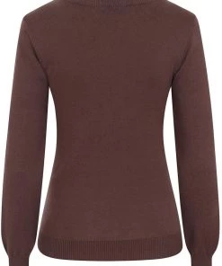 Bright & Beautiful Saffron Groovy Floral 70's Jumper Brown