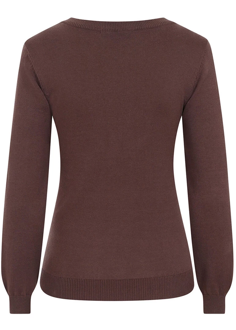 Bright & Beautiful Saffron Groovy Floral 70's Jumper Brown