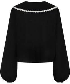 Bright & Beautiful Merrit 70's Blouse Black