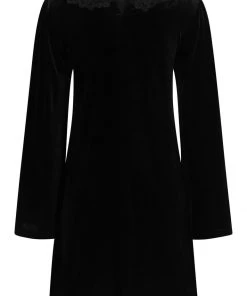 New In Bright & Beautiful Emberson Velvet 60's Dress Black
