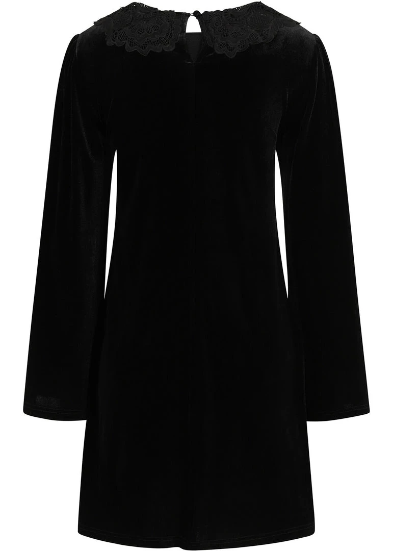 New In Bright & Beautiful Emberson Velvet 60's Dress Black