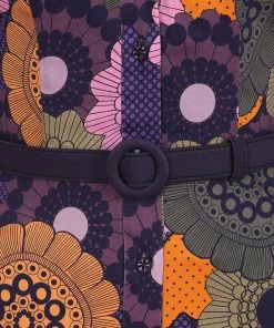 Bright & Beautiful Gracen Groovy Floral 60's Dress Multi