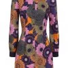 New In Bright & Beautiful Annabelle Groovy Floral 60's Dress Multi