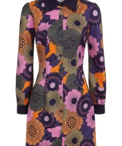 New In Bright & Beautiful Annabelle Groovy Floral 60's Dress Multi