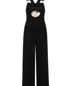 New In Bright & Beautiful Emma Daisy Dreamer 60's Dungarees Black