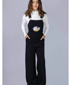 New In Bright & Beautiful Emma Daisy Dreamer 60's Dungarees Black