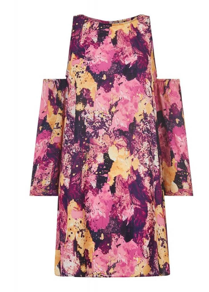 Bright & Beautiful Natasha Marble Galaxy 60's Dress Multi New In