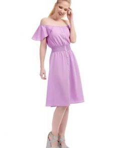 Bright & Beautiful Pat Button Up 60's Dress Purple New In