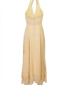 Bright & Beautiful Bella 70's Maxi Dress Yellow New In