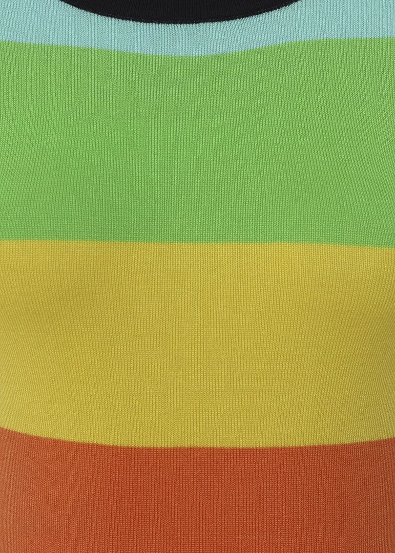 New In Bright & Beautiful Sydney Rainbow 70's Jumper In Multi