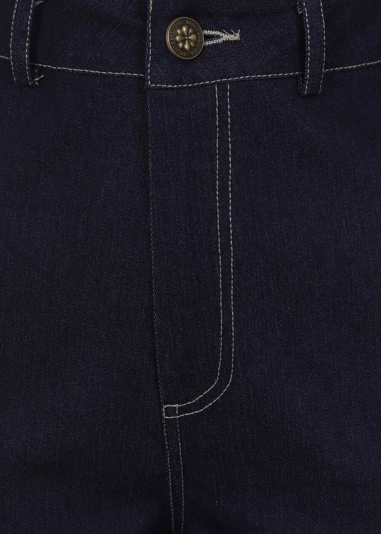 Bright & Beautiful Donna Rainbow Dreamer 70's Flared Jeans Denim Blue New In