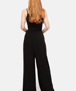 Bright & Beautiful Kim Daisy Dreamer 70's Trousers Black
