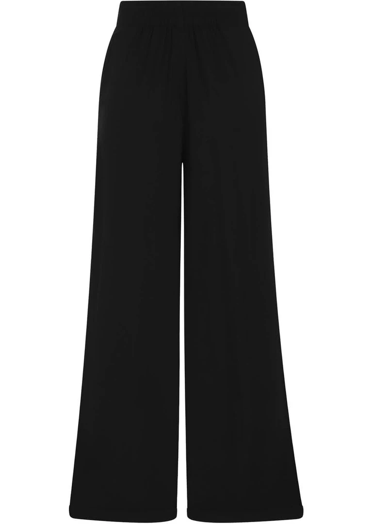 Bright & Beautiful Kim Daisy Dreamer 70's Trousers Black