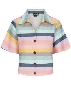 New In Bright & Beautiful Sue Carnival 60's Blouse Multicolour