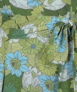 Bright & Beautiful Jayleen Floral Palm 60's Swing Dress Green