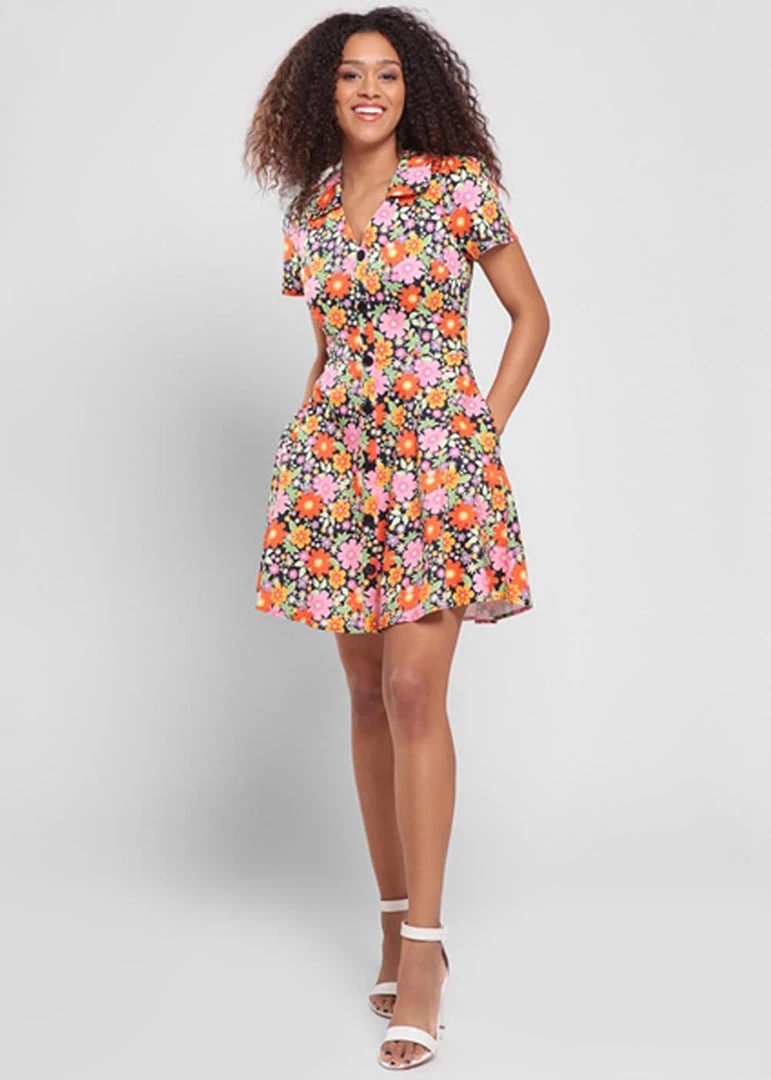 Bright & Beautiful Jemma Paradise Bloom 60's Dress Multi