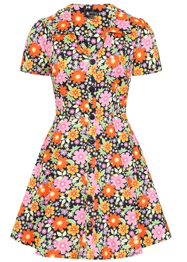 Bright & Beautiful Jemma Paradise Bloom 60's Dress Multi