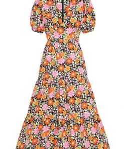 New In Bright & Beautiful Jodie Paradise Bloom 70's Dress Multi