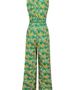 New In Bright & Beautiful Maggie Holiday 70's Trip Jumpsuit Multi