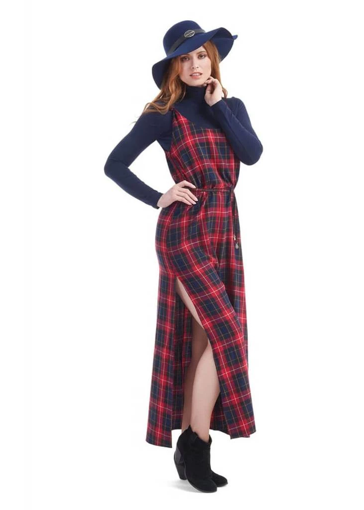 Bright & Beautiful Jamie Tartan 70's Dress Red