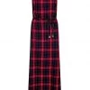 Bright & Beautiful Jamie Tartan 70's Dress Red