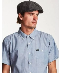 Brixton Brood Snap Cap Grey Black New In