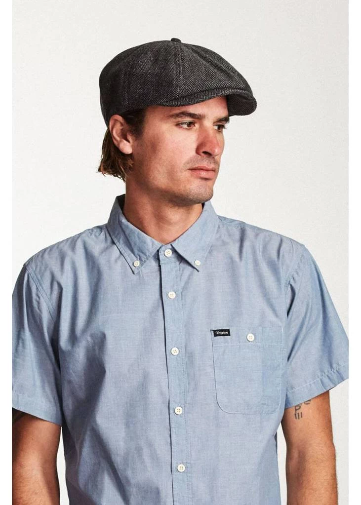 Brixton Brood Snap Cap Grey Black New In