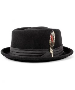 New In Brixton Stout Pork Pie Hat Black