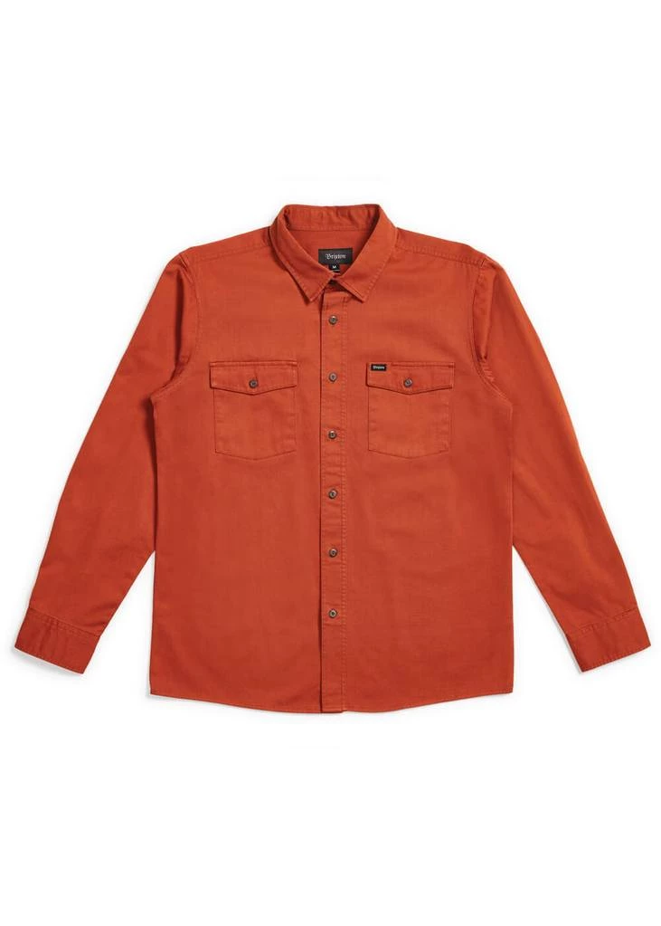 Brixton Mens Olson Shirt Rust Picante New In