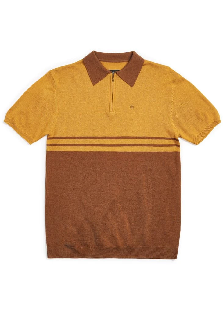 Brixton Heren Allen Knit Polo Brown