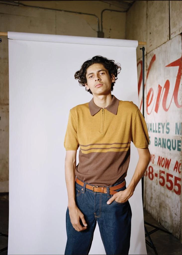 Brixton Heren Allen Knit Polo Brown