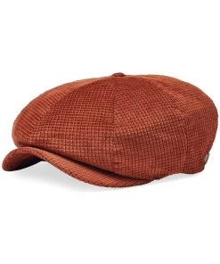 New In Brixton Brood Snap Cap Burned Henna Dark Orange