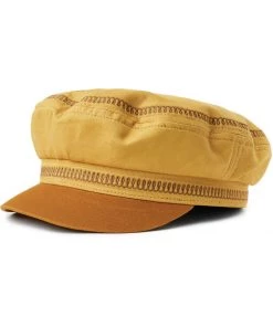 New In Brixton Fiddler EMB Cap Nugget Gold