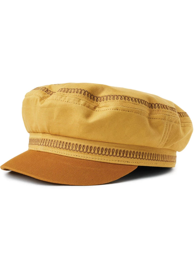 New In Brixton Fiddler EMB Cap Nugget Gold