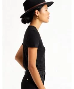 Brixton Messer Fedora Hat Black New In