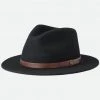 Brixton Messer Fedora Hat Black New In