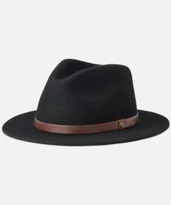 Brixton Messer Fedora Hat Black New In