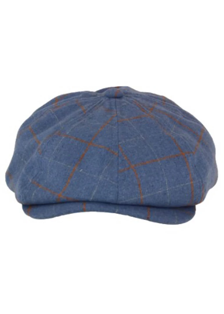 Brixton Brood Lion Plaid Snap Cap Slate Blue