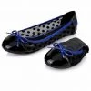 Butterfly Twist Jessica Polkadot Foldable Flats Cobalt Black