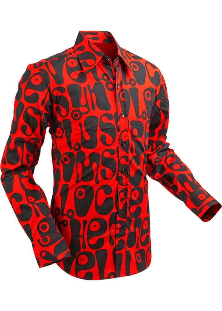 New In Chenaski Mens Shirt Moloko Red Black