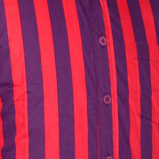 New In Chenaski Mens Stripes 70's Shirt Violet Pink