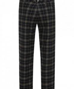 New In Chet Rock Mens Chuck Tartan Trousers Green