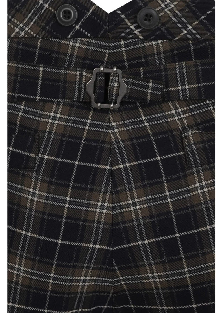 New In Chet Rock Mens Chuck Tartan Trousers Green